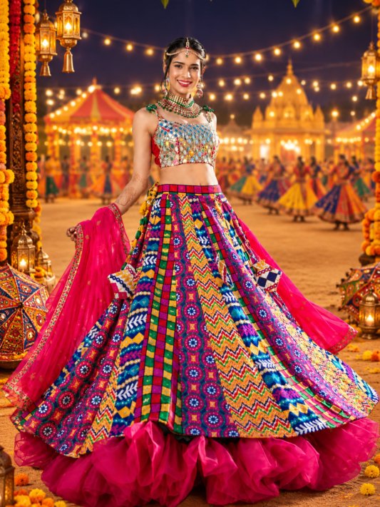 Navratri Special Designer Red Chaniya Choli