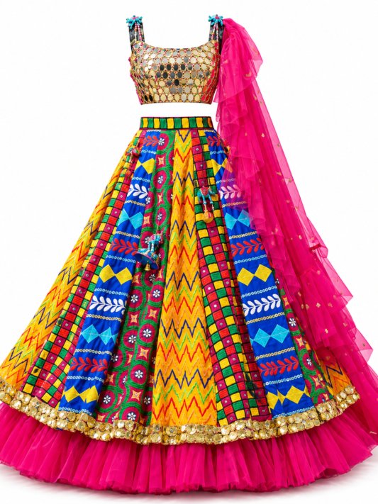Navratri Special Designer Red Chaniya Choli