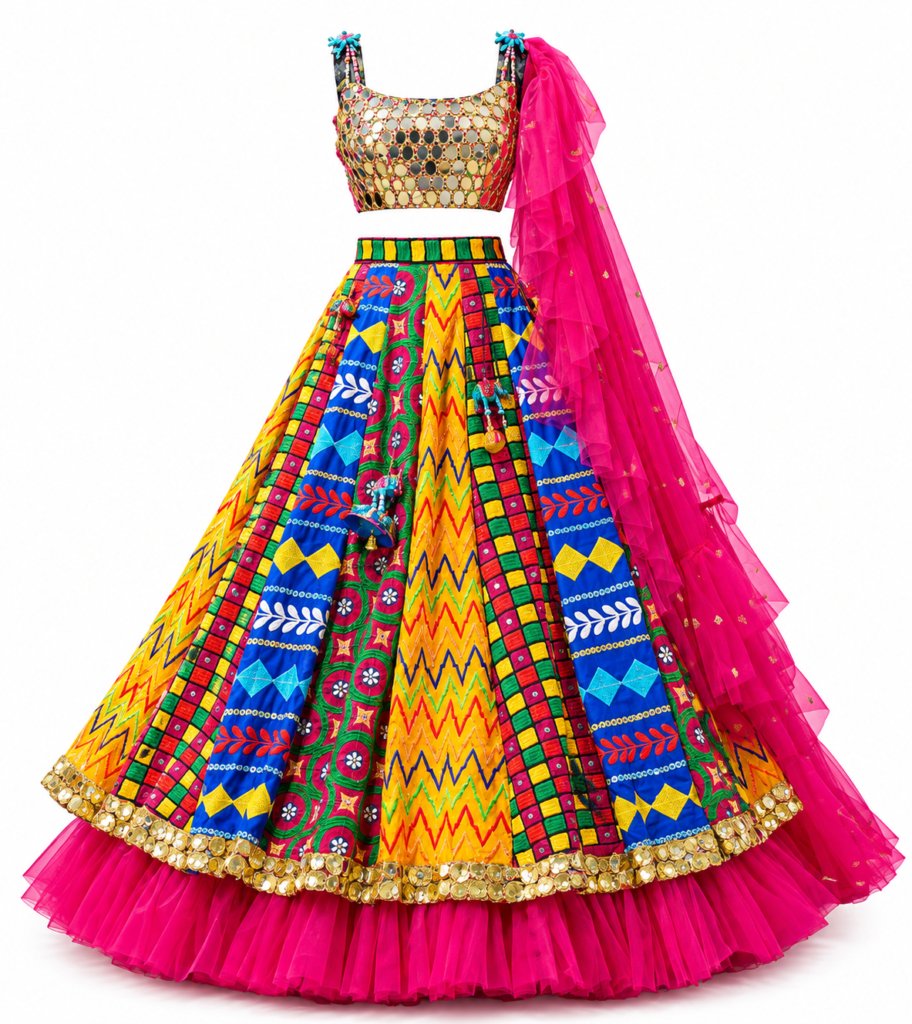 Navratri Special Designer Red Chaniya Choli