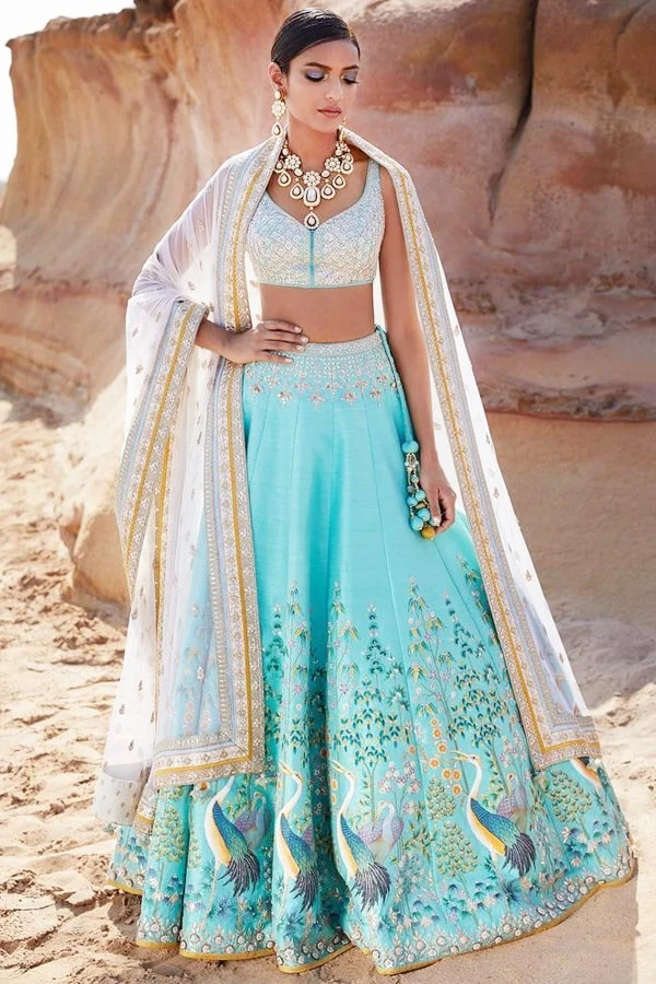 Party wear Lengha choli style by pooja hegde