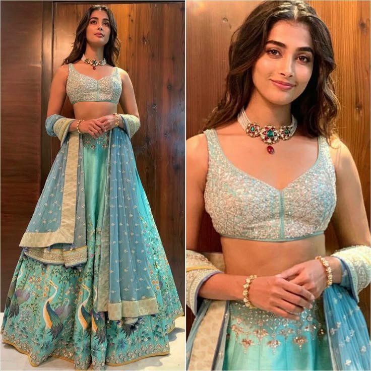 Party wear Lengha choli style by pooja hegde