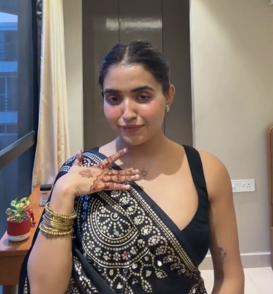 Festival Special Black Real Mirror Work Trending Saree