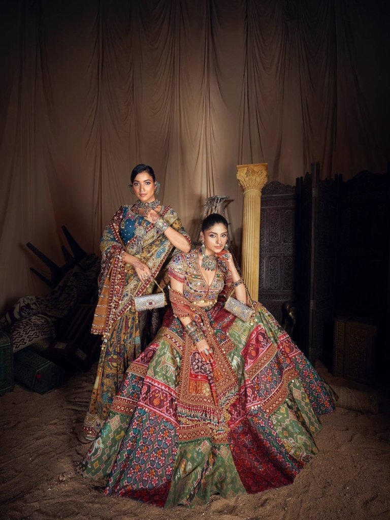 Designer Multicolor Traditional Lehenga Choli with Intricate Embroidery & Mirror Work