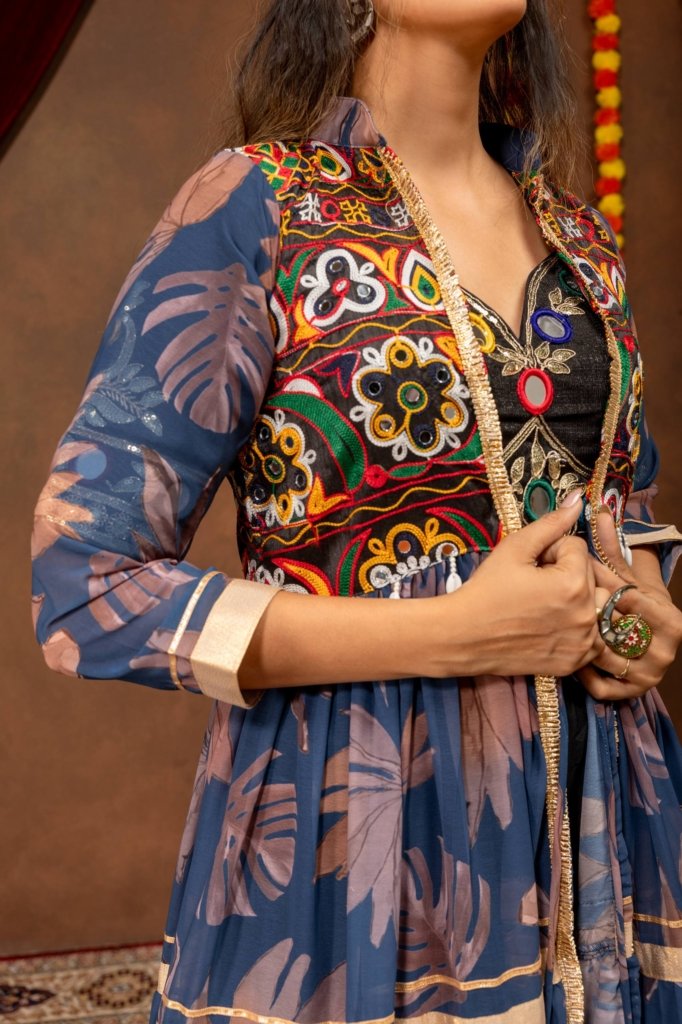 Royal Fusion Mirror Work Jacket Style Co-Ord Set