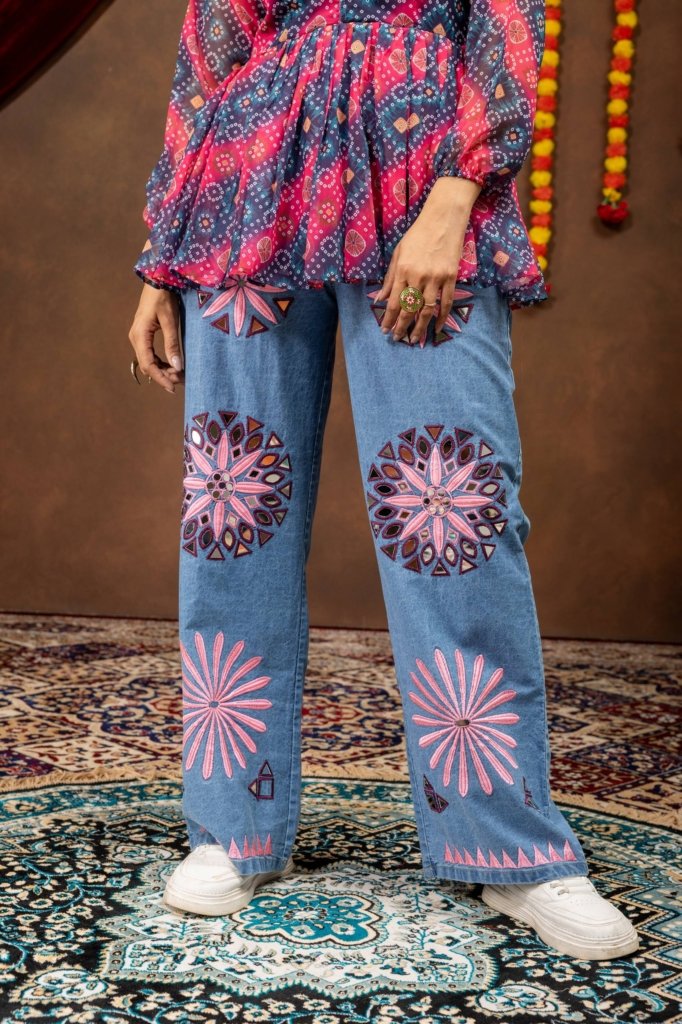 Royal Rangriti Blossom Ethnic Co-Ord Set
