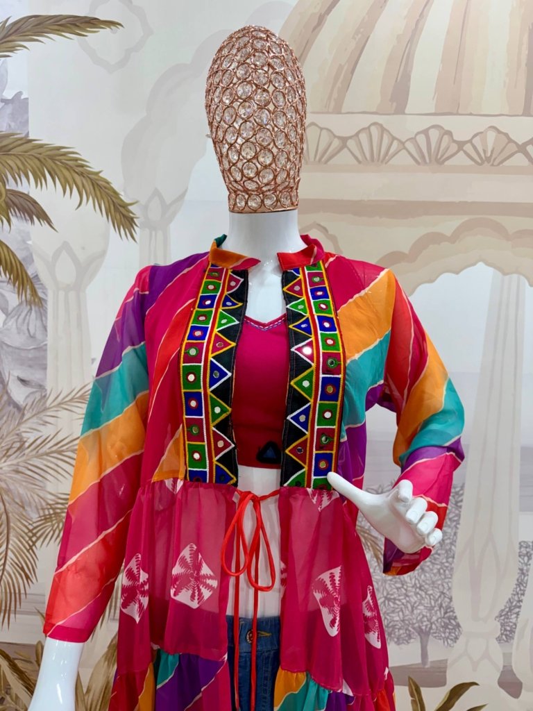 Rangoli Bloom Multicolor Embroidered Kurta Set