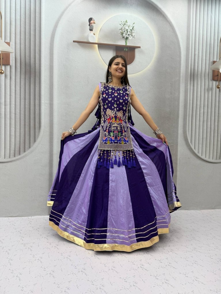 Elegant Peacock Embroidery Designer Lehenga Set