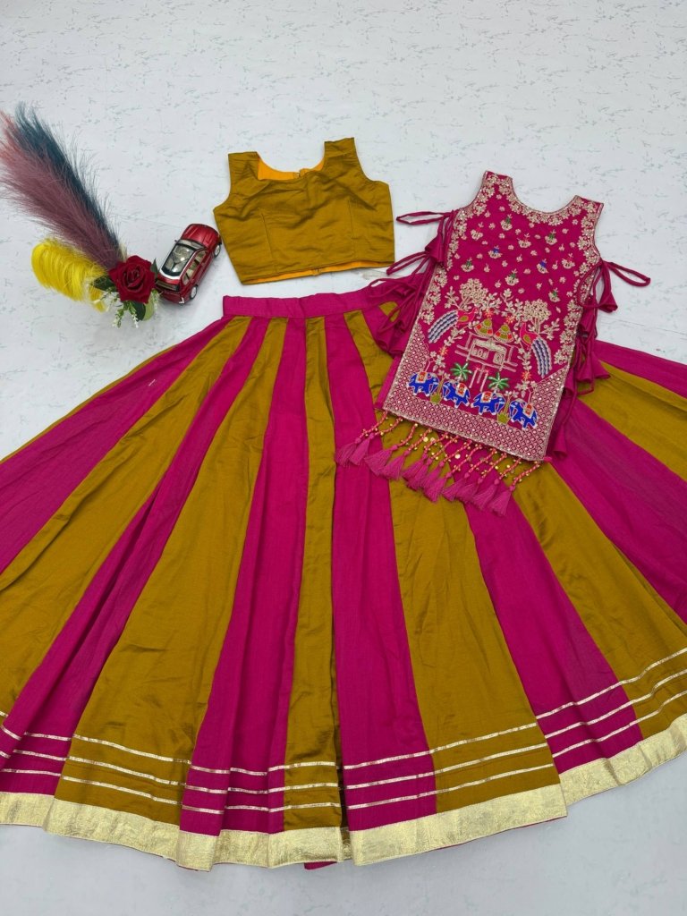 Elegant Peacock Embroidery Designer Lehenga Set