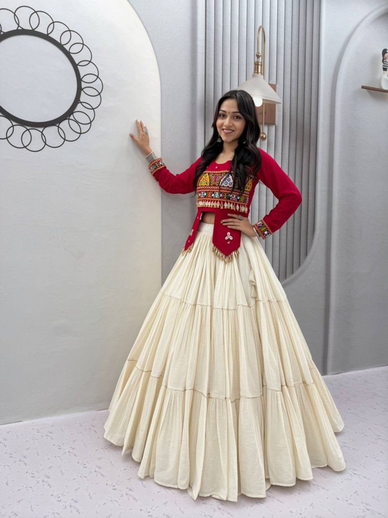 Royal Kutchi Mirror Work Designer Blouse Set