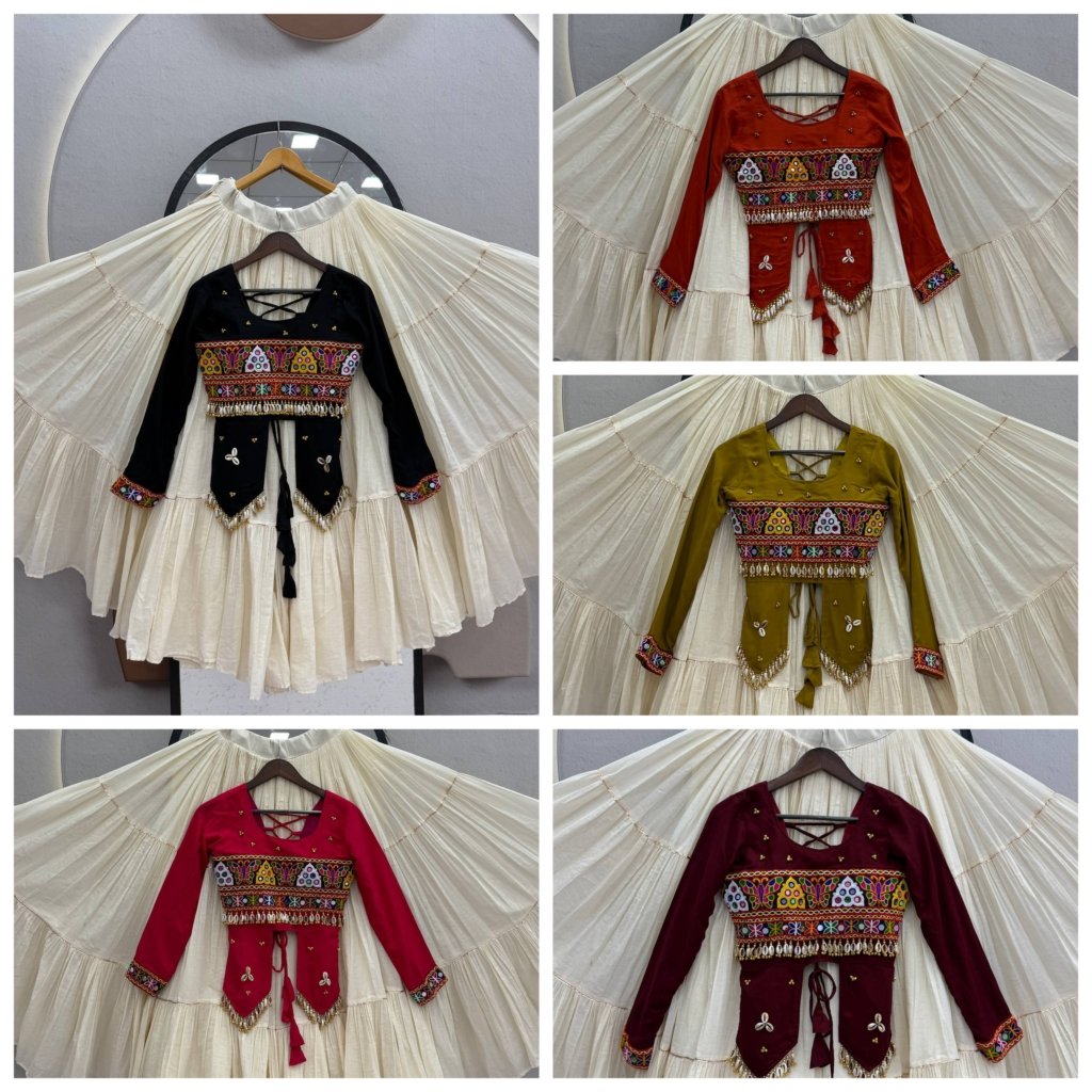 Royal Kutchi Mirror Work Designer Blouse Set