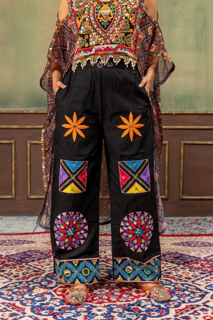 Royal Mirror Work Cape Style Ethnic Co-Ord Set