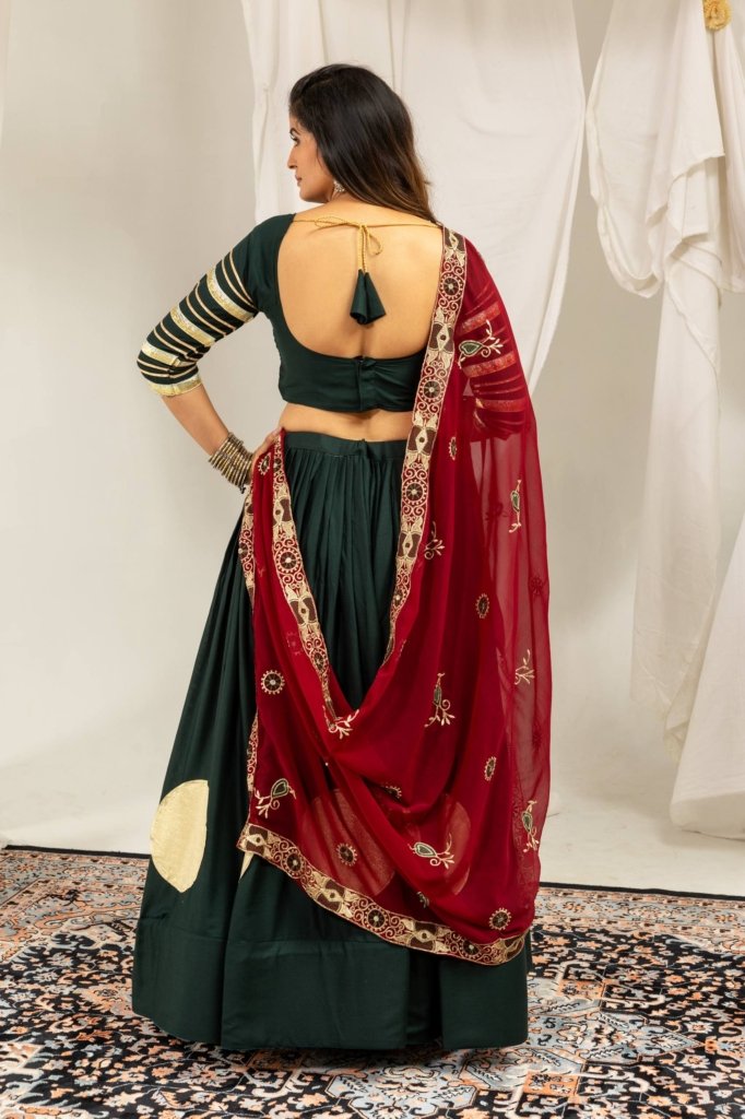 Royal Zari Dot Print Lehenga Choli with Designer Dupatta