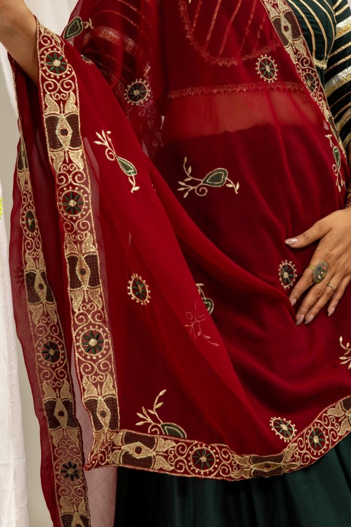 Royal Zari Dot Print Lehenga Choli with Designer Dupatta