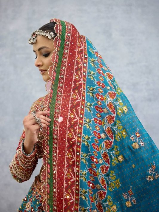 Utsavika Royal Multicolor Mirror Work Designer Lehenga Choli – view 18