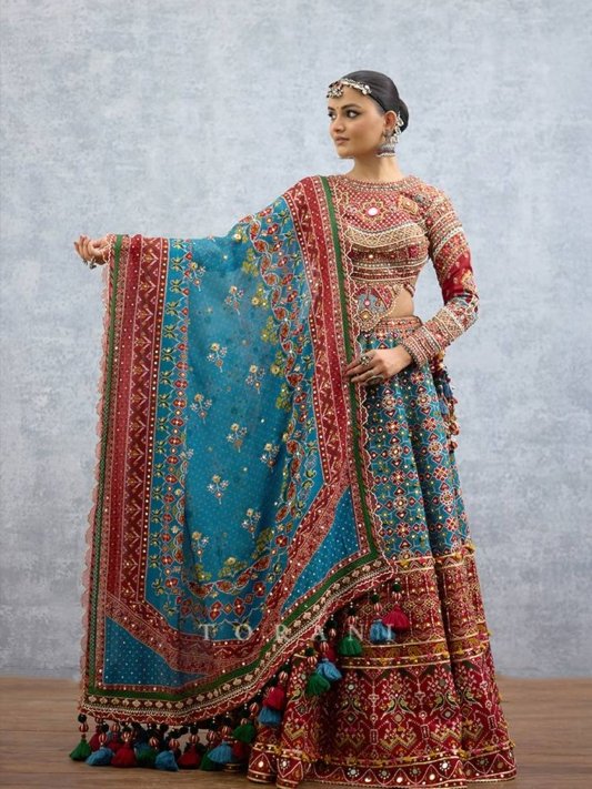 Utsavika Royal Multicolor Mirror Work Designer Lehenga Choli