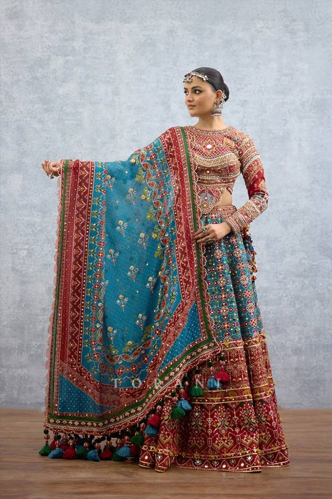 Utsavika Royal Multicolor Mirror Work Designer Lehenga Choli