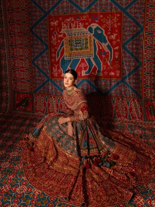 Utsavika Royal Multicolor Mirror Work Designer Lehenga Choli – view 12