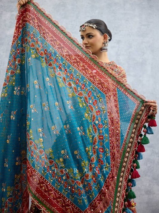 Utsavika Royal Multicolor Mirror Work Designer Lehenga Choli