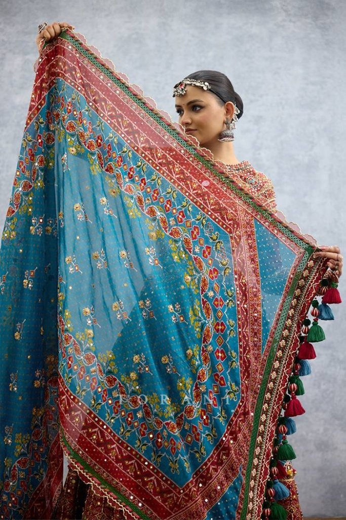 Utsavika Royal Multicolor Mirror Work Designer Lehenga Choli