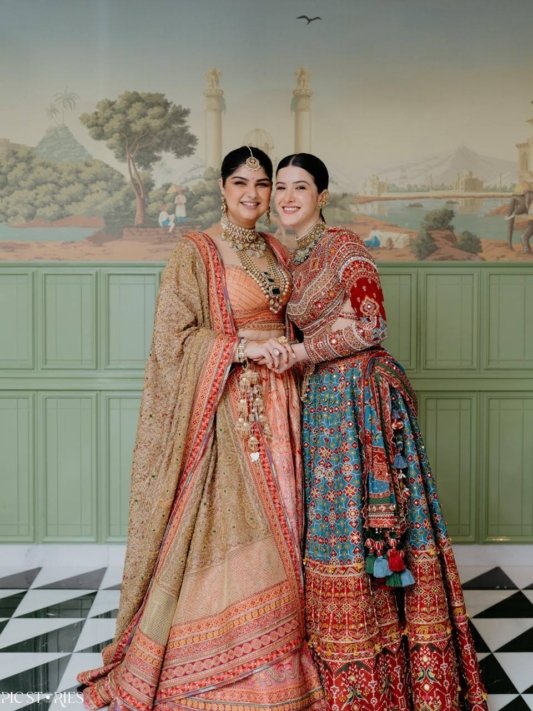 Utsavika Royal Multicolor Mirror Work Designer Lehenga Choli