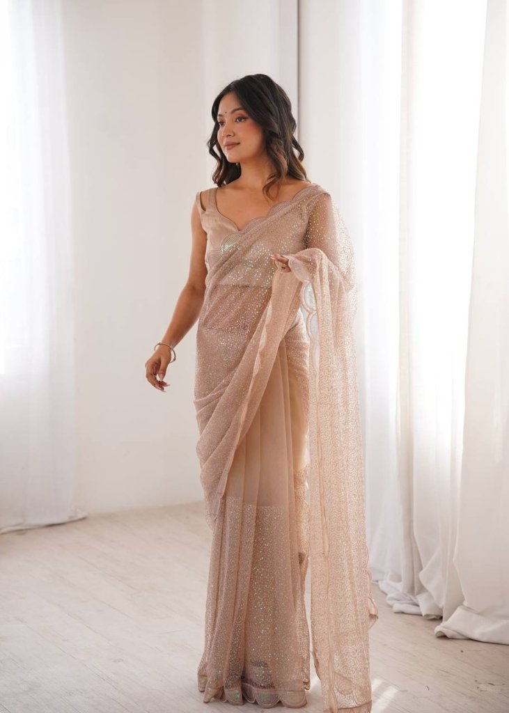Glow Luxury Sequin Party Wear Designer Saree