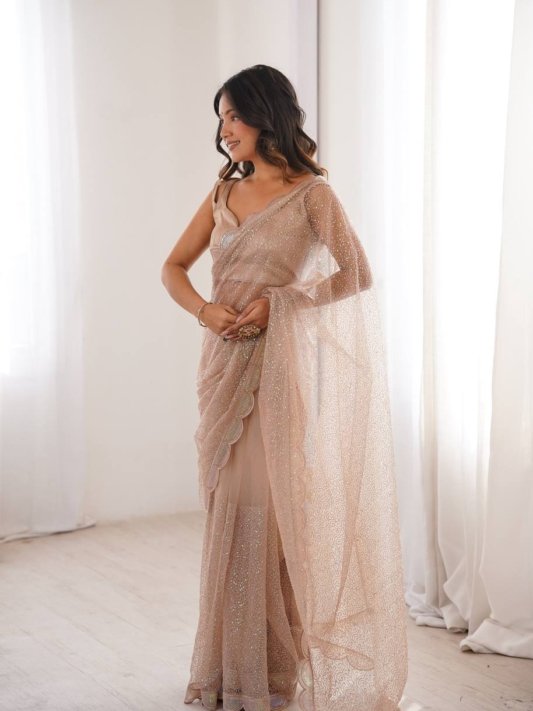 Glow Luxury Sequin Party Wear Designer Saree