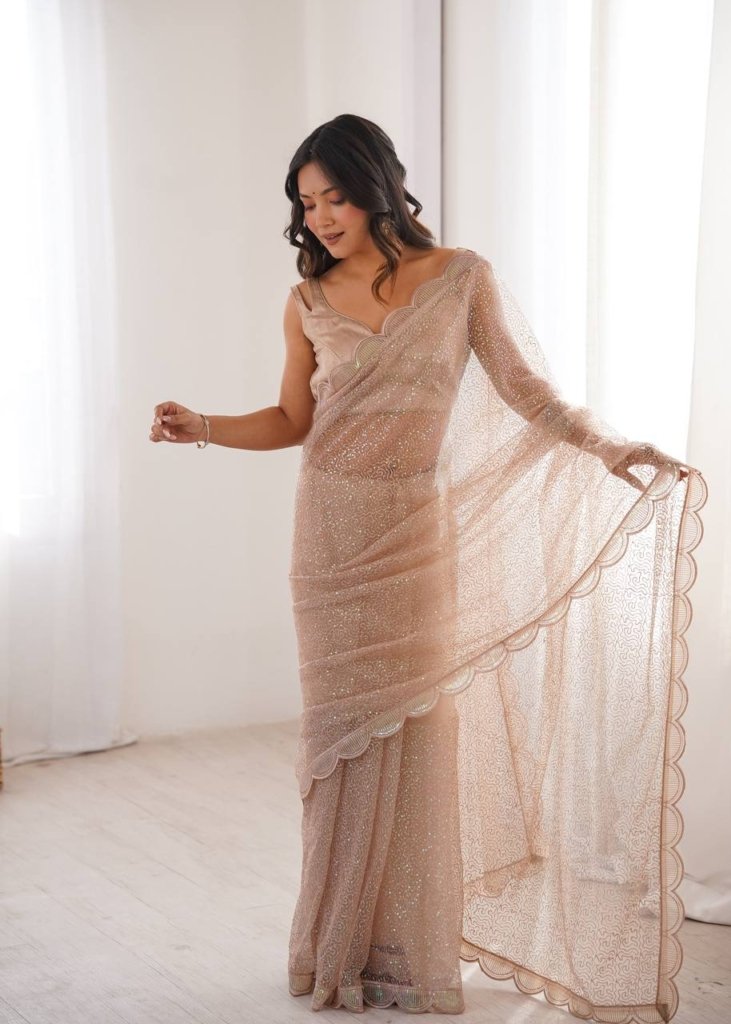 Glow Luxury Sequin Party Wear Designer Saree