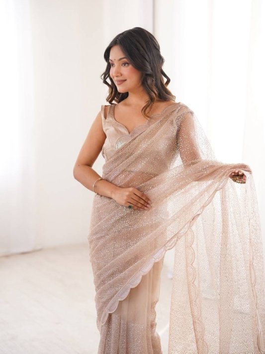Glow Luxury Sequin Party Wear Designer Saree