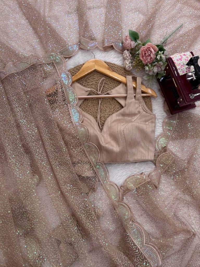 Glow Luxury Sequin Party Wear Designer Saree