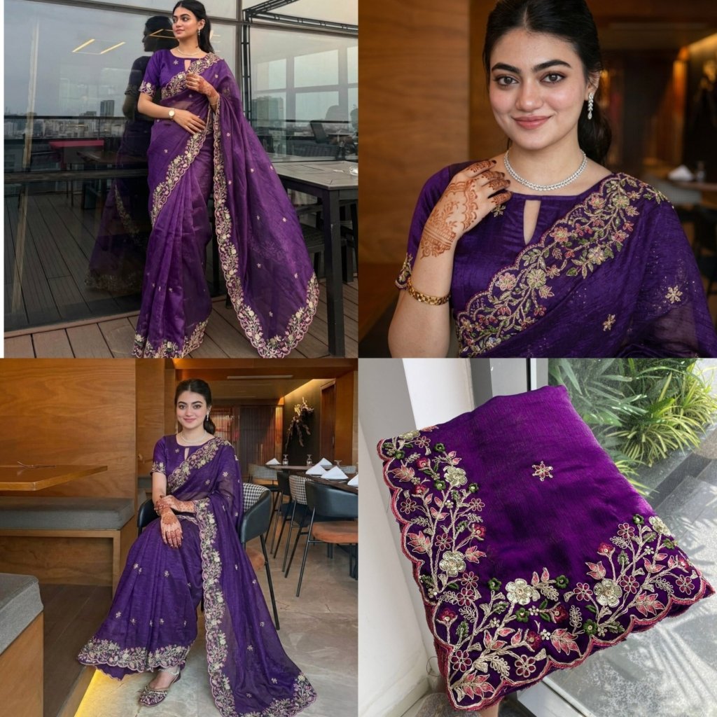 Diwali Festival Best Saree For Premium Purple Colour