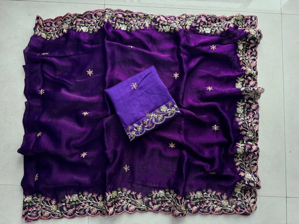 Diwali Festival Best Saree For Premium Purple Colour