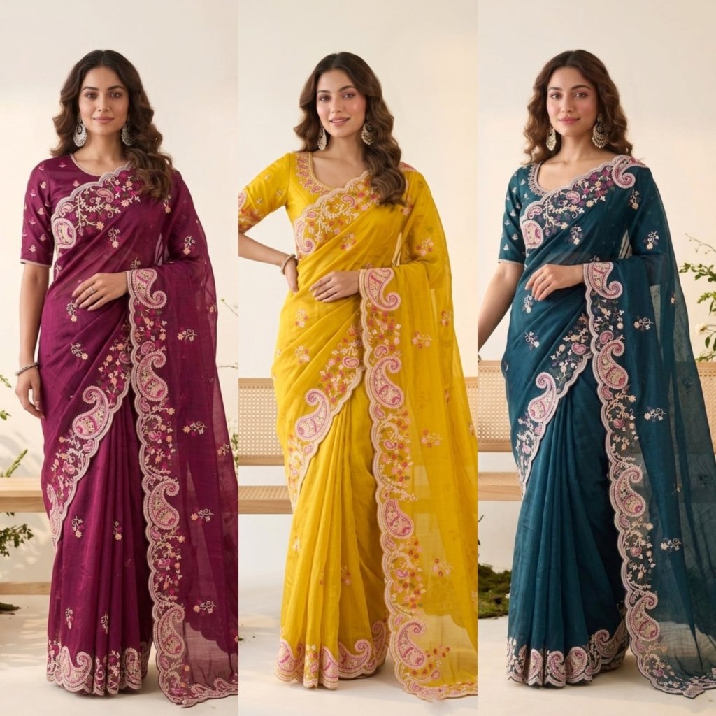 Party & Wedding Wear Soft Space Silk Saree
