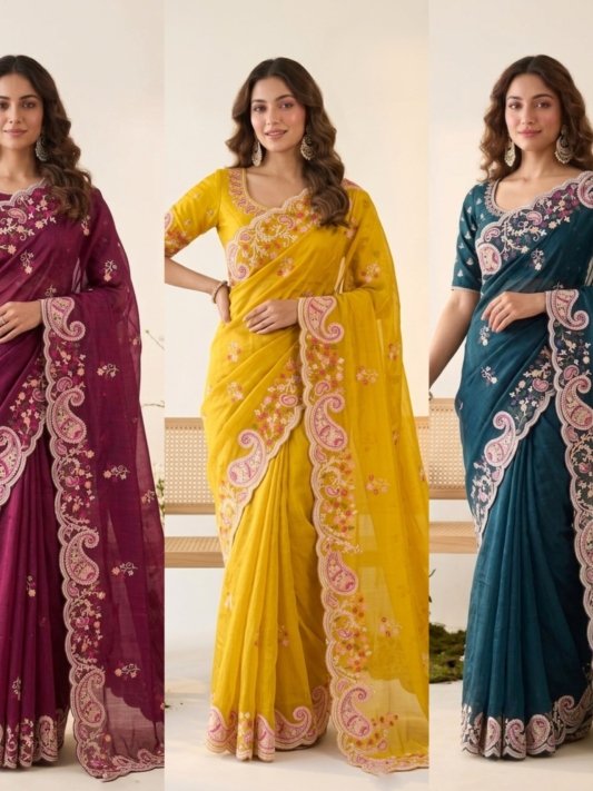 Party & Wedding Wear Soft Space Silk Saree – view 10