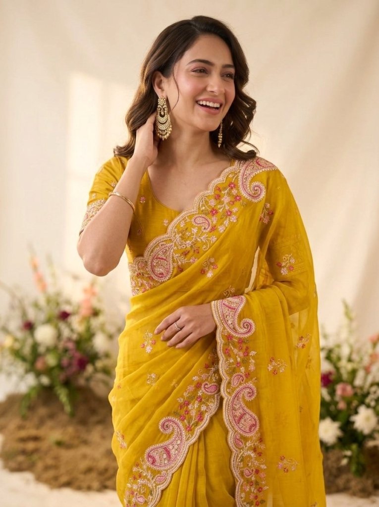 Party & Wedding Wear Soft Space Silk Saree