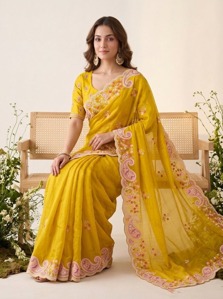 Party & Wedding Wear Soft Space Silk Saree