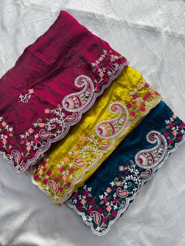 Party & Wedding Wear Soft Space Silk Saree