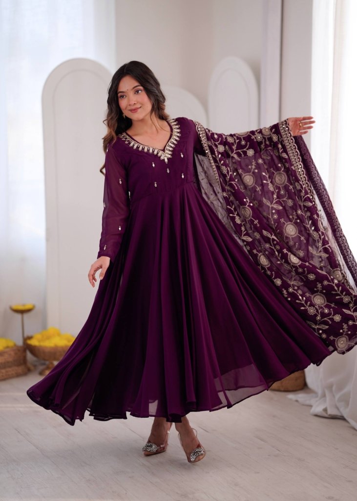 Elegant Sequence With Khatli Work Designer Three Piece Set Look Gorgeous