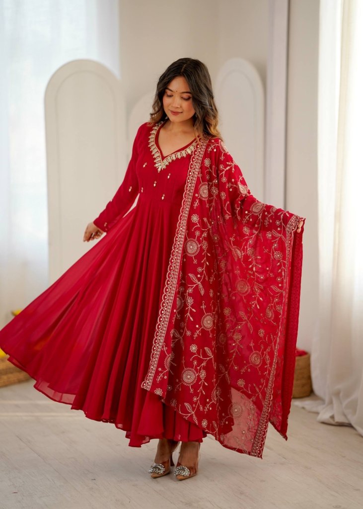 Elegant Sequence With Khatli Work Designer Three Piece Set Look Gorgeous