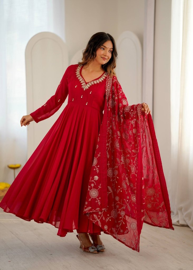 Elegant Sequence With Khatli Work Designer Three Piece Set Look Gorgeous