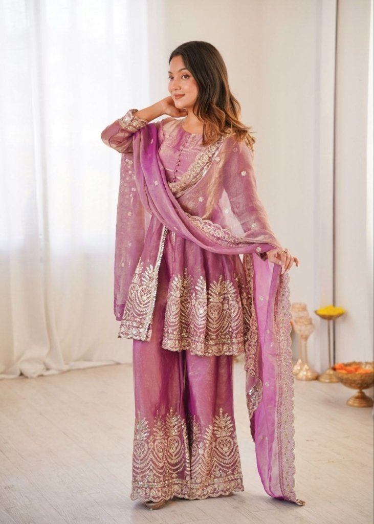 Women Fandy Sharara Dupatta Set