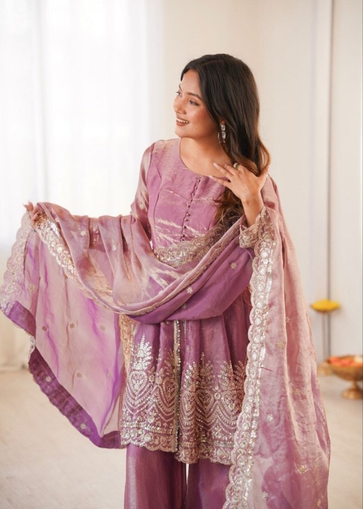 Women Fandy Sharara Dupatta Set