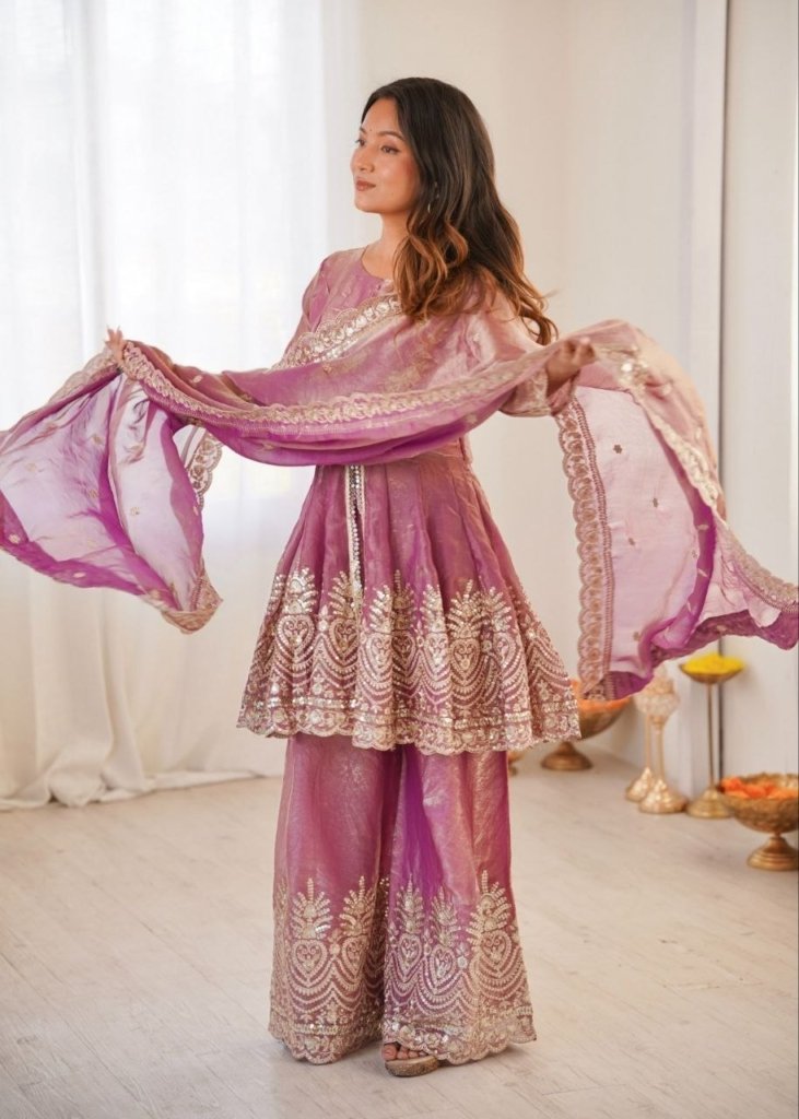 Women Fandy Sharara Dupatta Set