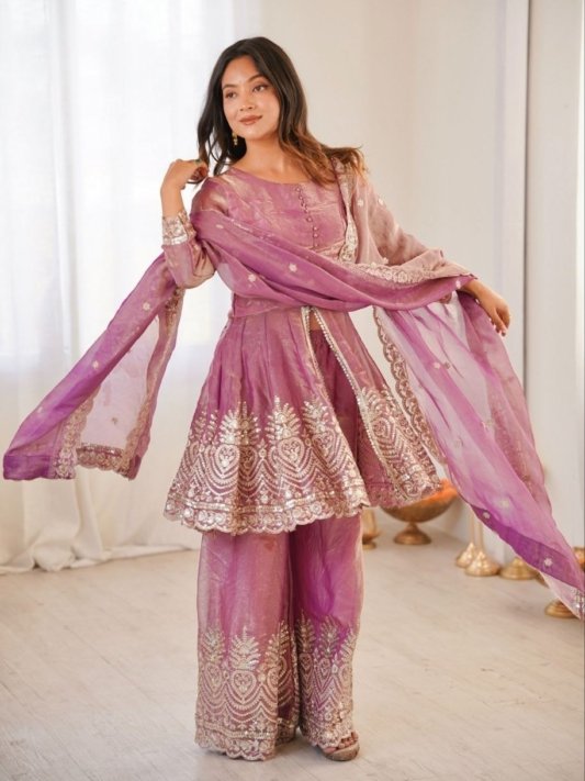 Women Fandy Sharara Dupatta Set