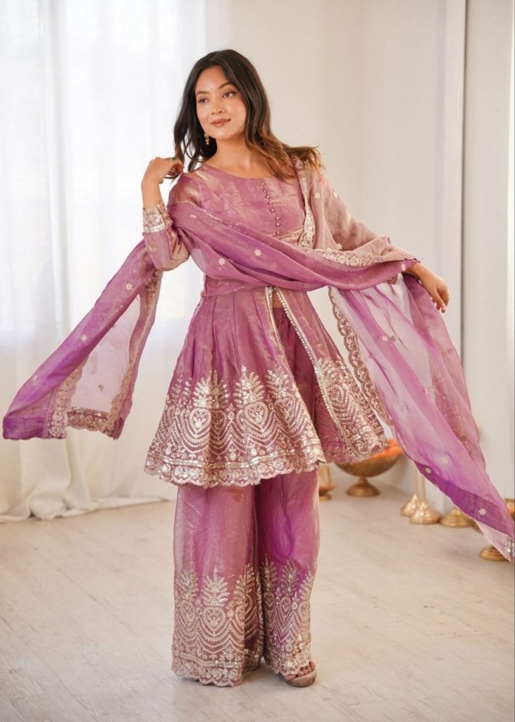 Women Fandy Sharara Dupatta Set