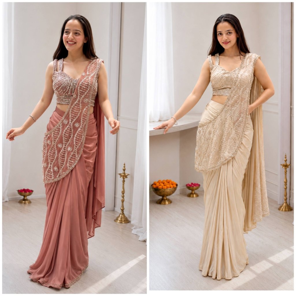 New Trending Stylish Ready to Wear Saree