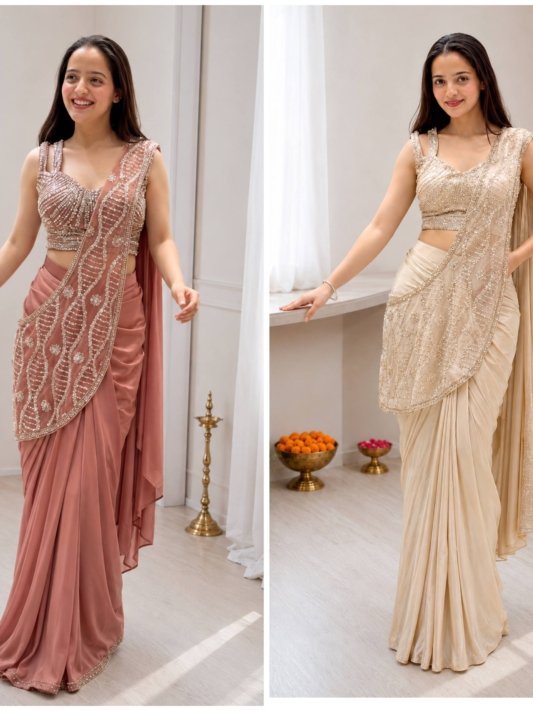 New Trending Stylish Ready to Wear Saree