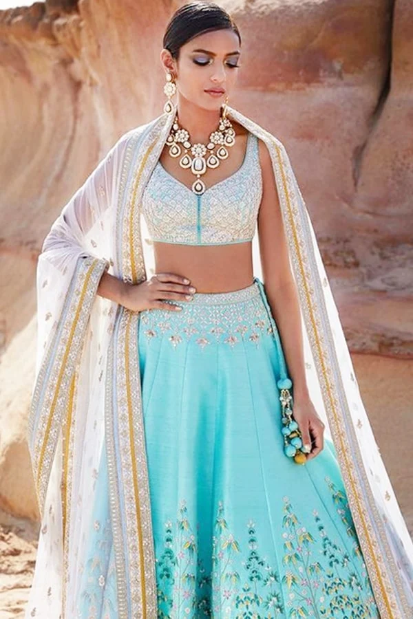 Party wear Lengha choli style by pooja hegde