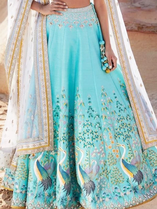 Party wear Lengha choli style by pooja hegde