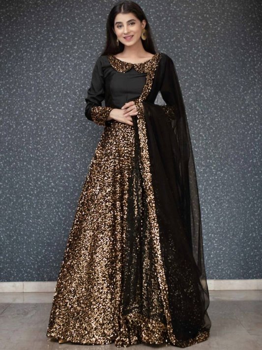Party Wear Black Lehenga Choli