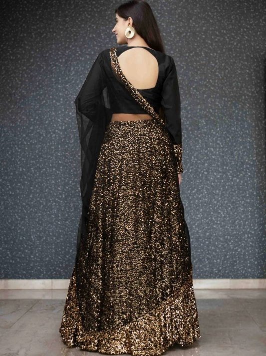 Party Wear Black Lehenga Choli